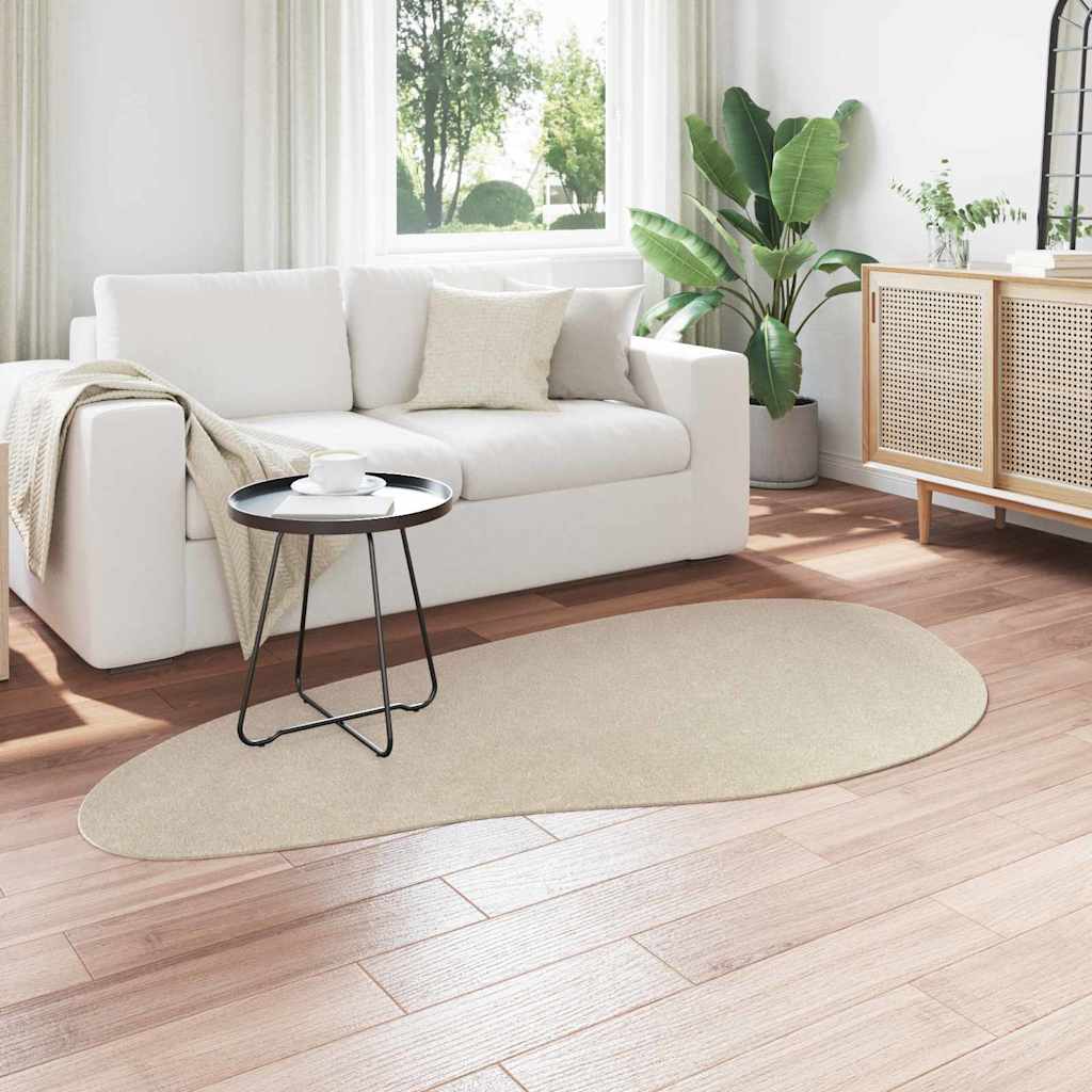 vidaXL Tapis de zone HUARTE Beige 100 x 200 cm Polyester