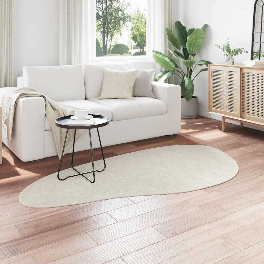 vidaXL Bereichsteppiche HUARTE Creme 100 x 200 cm Polyester