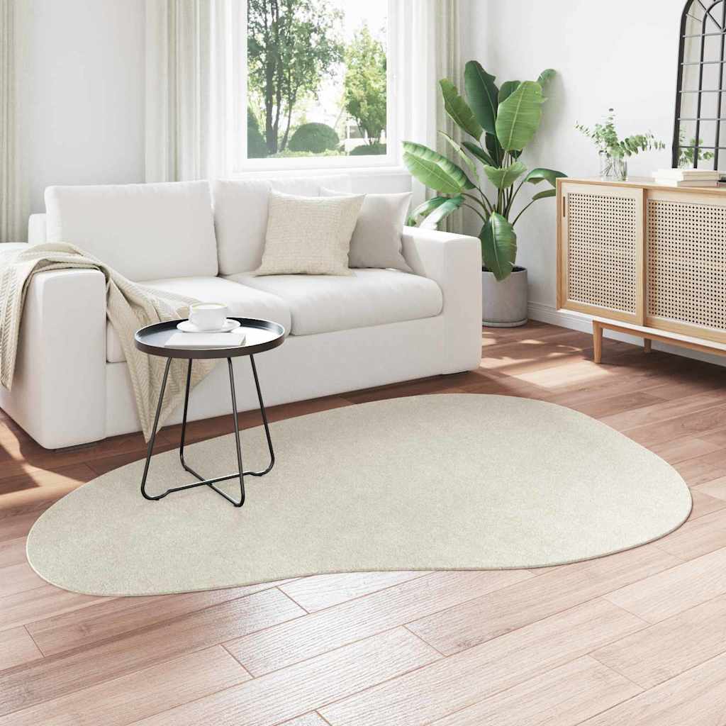 vidaXL Bereichsteppiche HUARTE Creme 140 x 200 cm Polyester