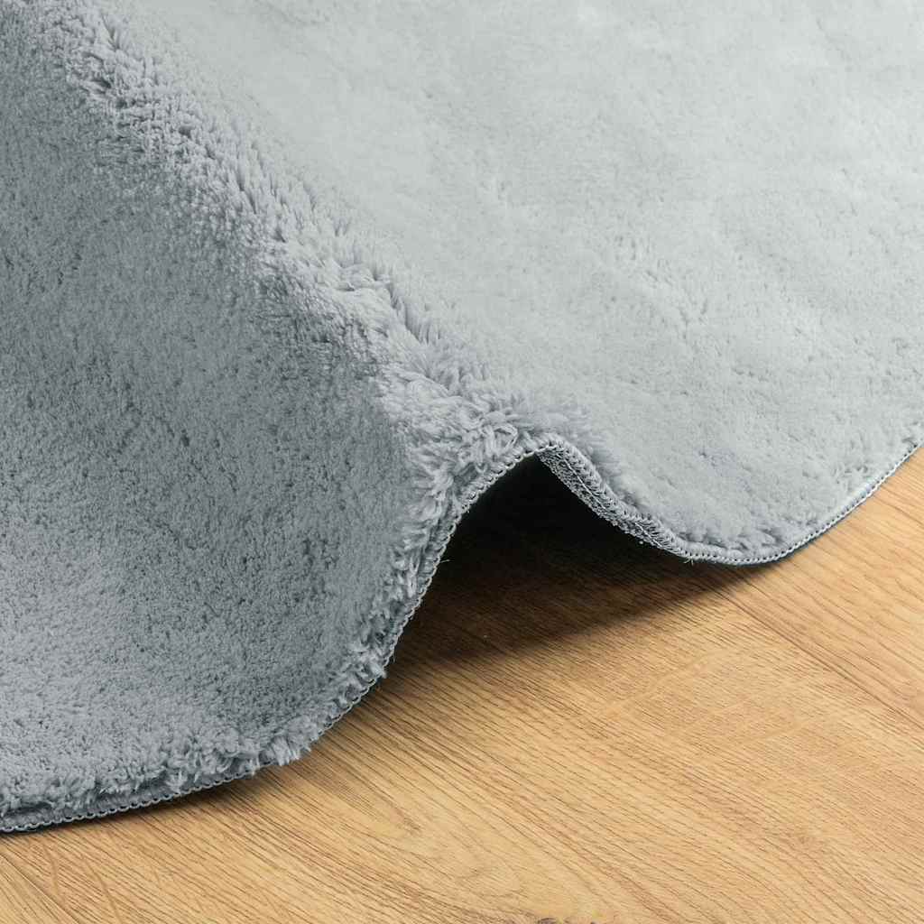 vidaXL Bereichsteppiche HUARTE Grau 160 x 230 cm Polyester