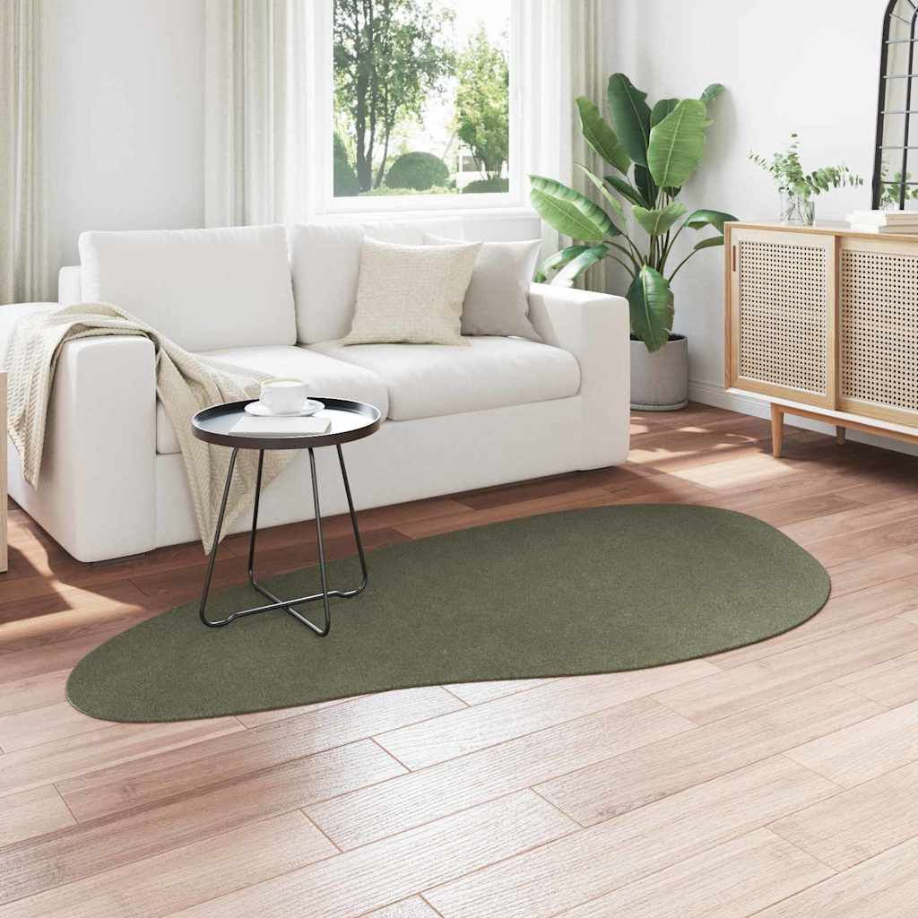vidaXL Bereichsteppiche HUARTE Waldgrün 100 x 200 cm Polyester