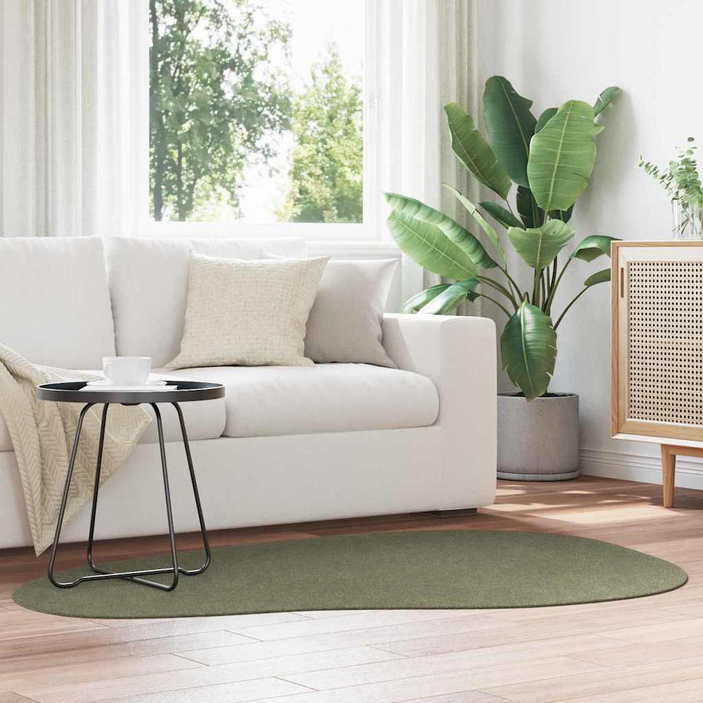 vidaXL Bereichsteppiche HUARTE Waldgrün 120 x 170 cm Polyester