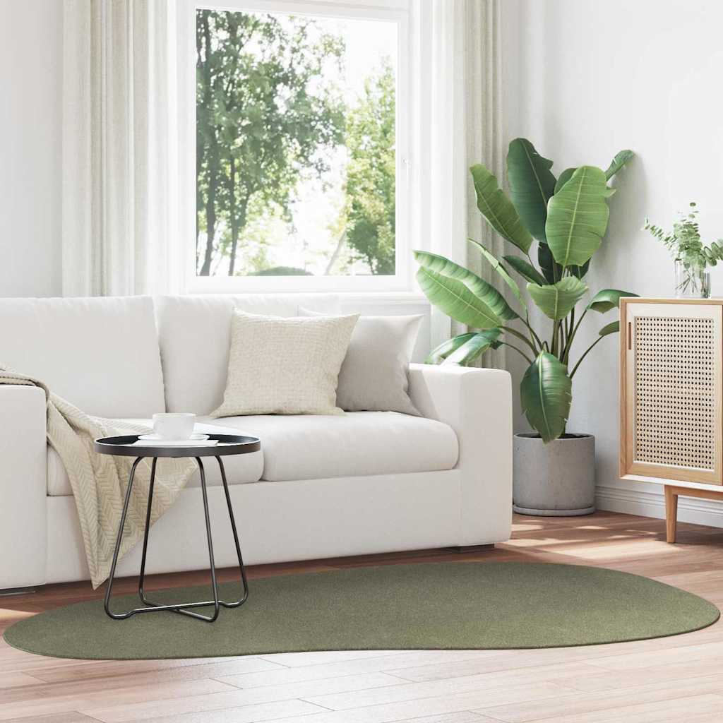 vidaXL Bereichsteppiche HUARTE Waldgrün 140 x 200 cm Polyester