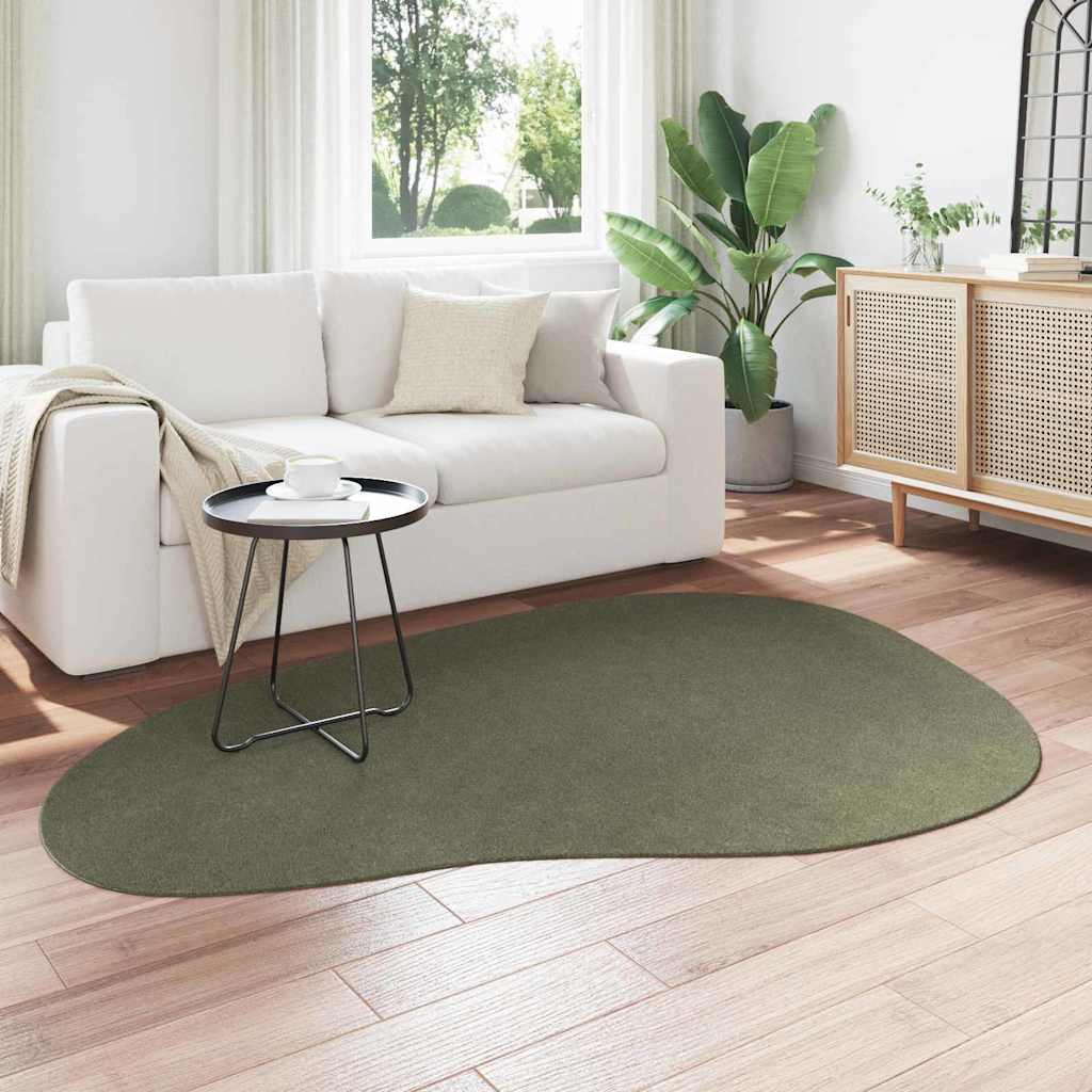vidaXL Bereichsteppiche HUARTE Waldgrün 140 x 200 cm Polyester