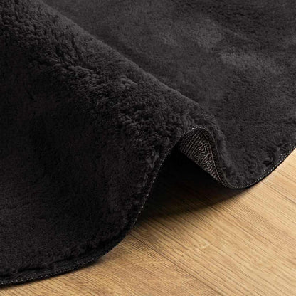 vidaXL Bereichsteppiche HUARTE Schwarz 140 x 200 cm Polyester
