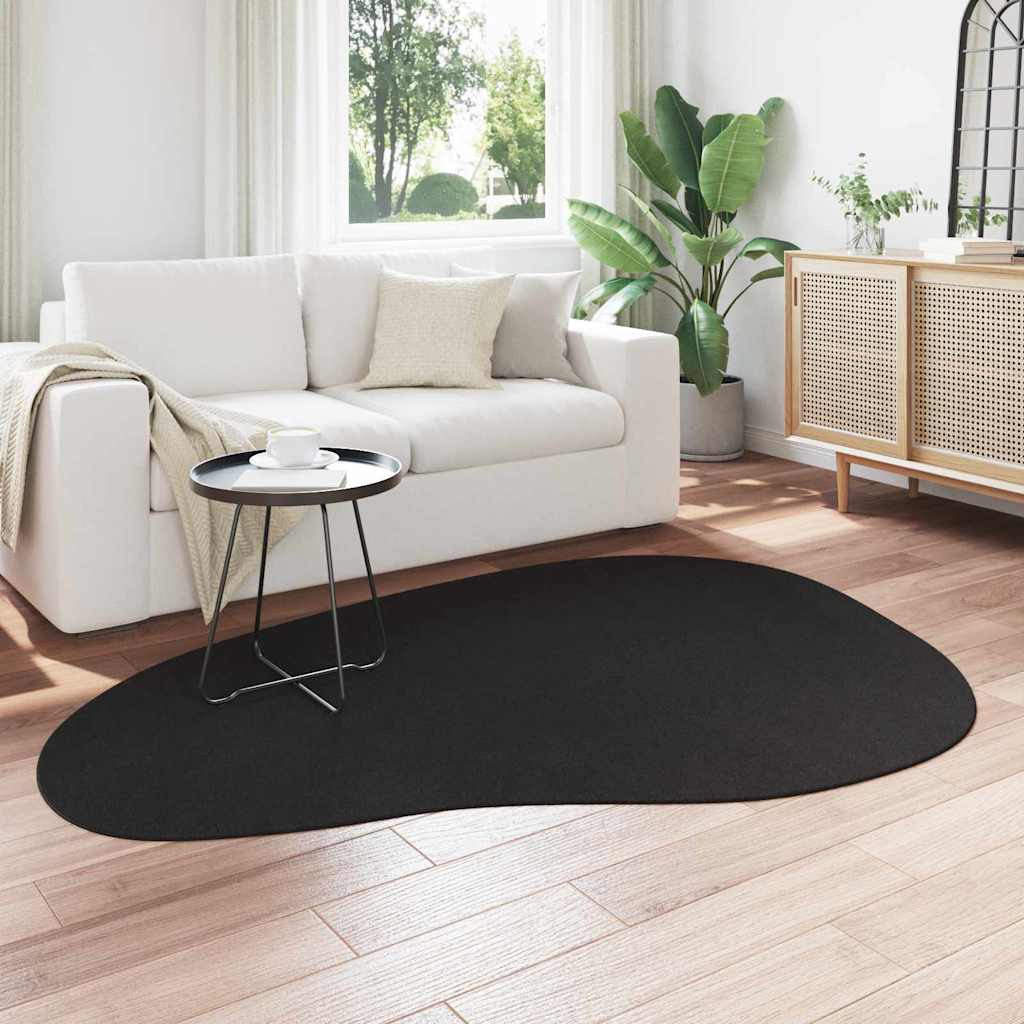 vidaXL Bereichsteppiche HUARTE Schwarz 140 x 200 cm Polyester