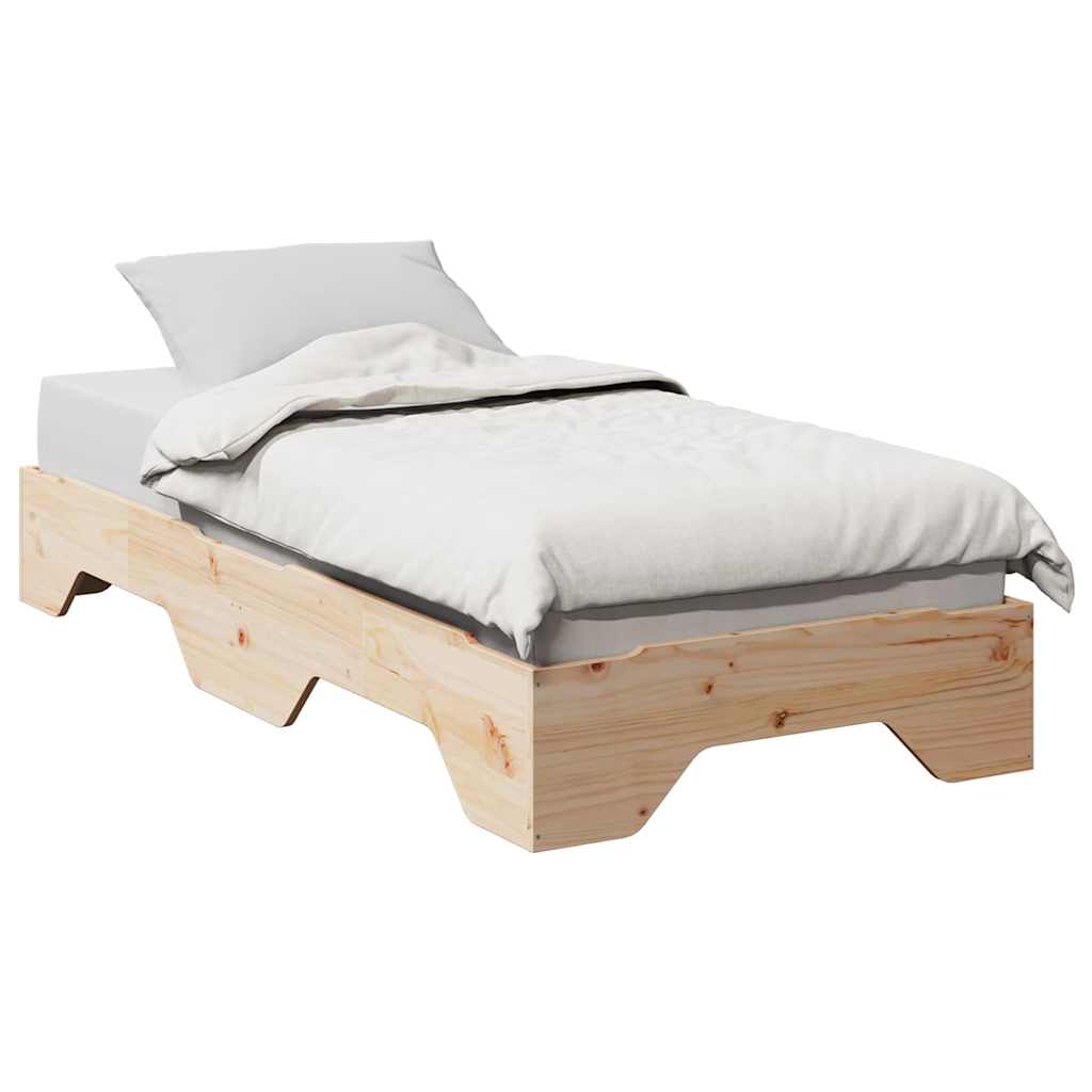 vidaXL Massivholzbett ohne Matratze Stapelbar 100x200 cm