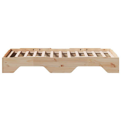 vidaXL Massivholzbett ohne Matratze Stapelbar 80x200 cm