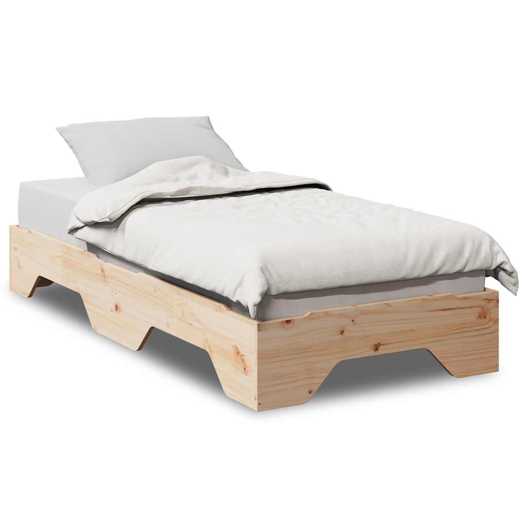 vidaXL Massivholzbett ohne Matratze Stapelbar 90x190 cm