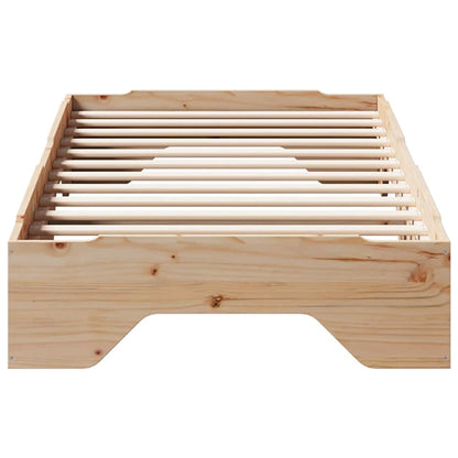 vidaXL Massivholzbett ohne Matratze Stapelbar 90x190 cm