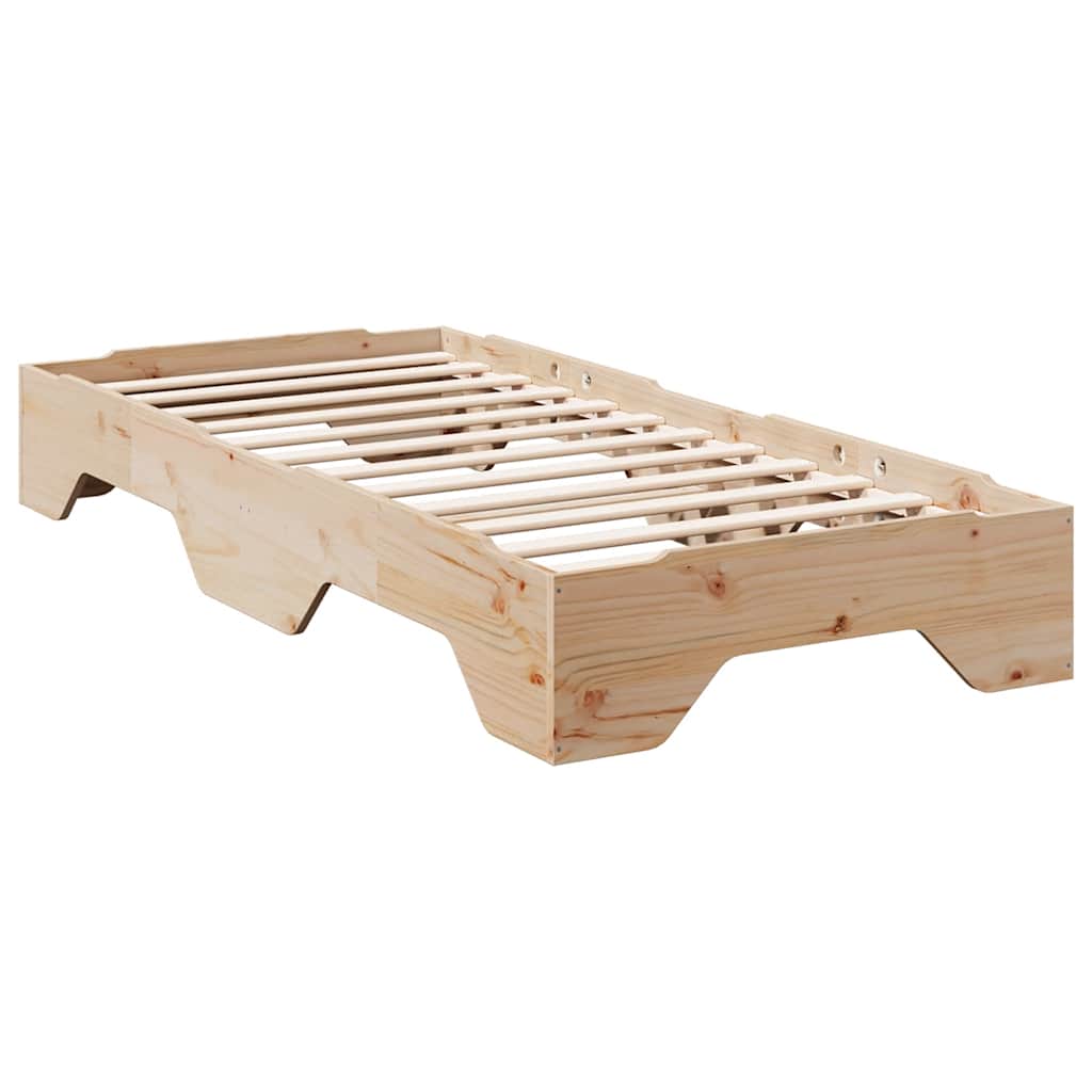 vidaXL Massivholzbett ohne Matratze Stapelbar 90x190 cm