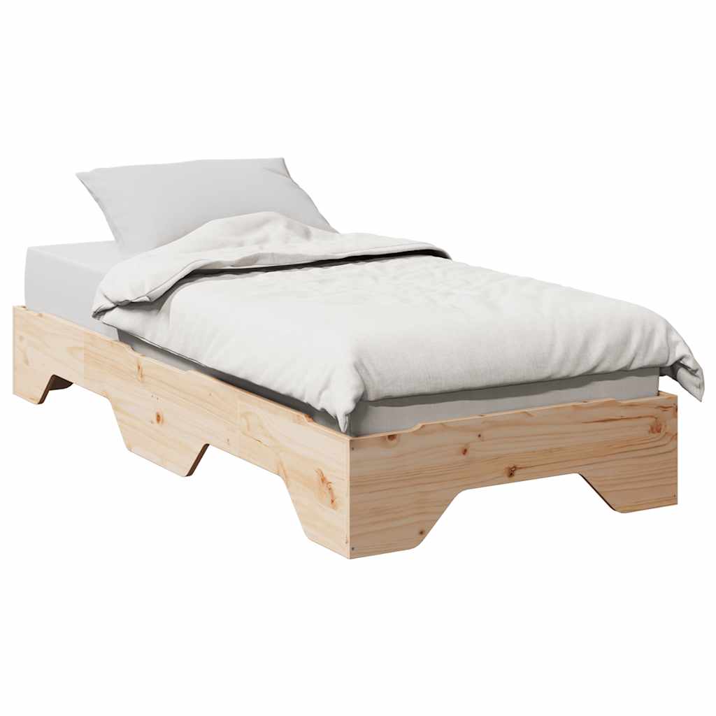 vidaXL Massivholzbett ohne Matratze Stapelbar 90x190 cm