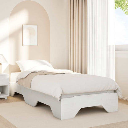 vidaXL Lit empilable en bois massif sans matelas Blanc 90x190 cm