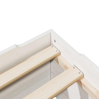 vidaXL Lit empilable en bois massif sans matelas Blanc 90x190 cm