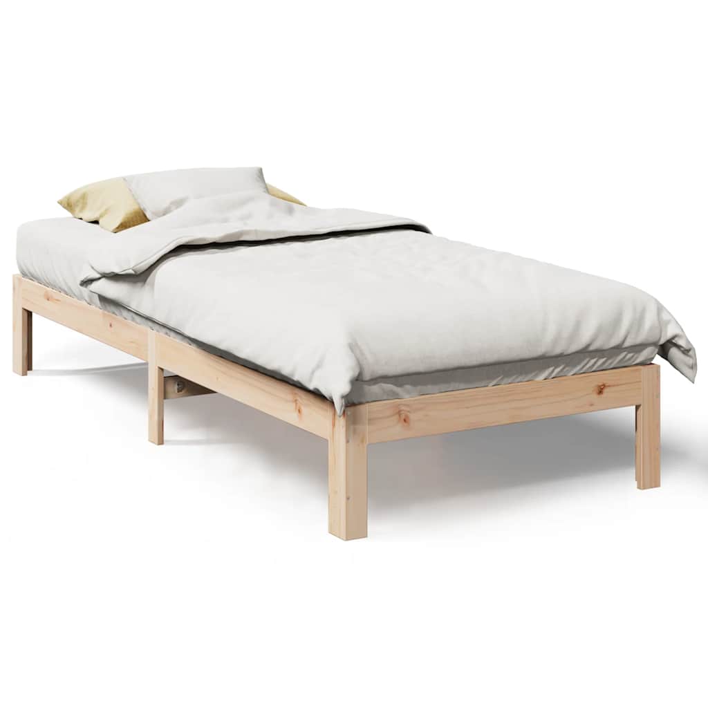 vidaXL Massivholzbett ohne Matratze 80x200 cm Kiefernholz