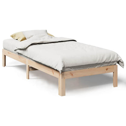 vidaXL Massivholzbett ohne Matratze 80x200 cm Kiefernholz
