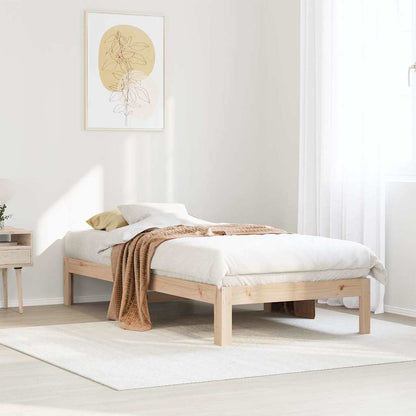 vidaXL Massivholzbett ohne Matratze 80x200 cm Kiefernholz