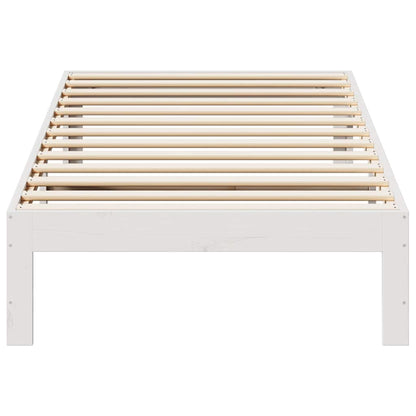 vidaXL Massivholzbett ohne Matratze Weiß 80x200 cm Kiefernholz
