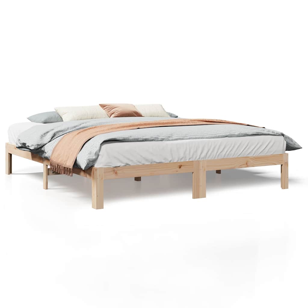 vidaXL Massivholzbett ohne Matratze 160x200 cm Kiefernholz
