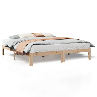vidaXL Massivholzbett ohne Matratze 160x200 cm Kiefernholz