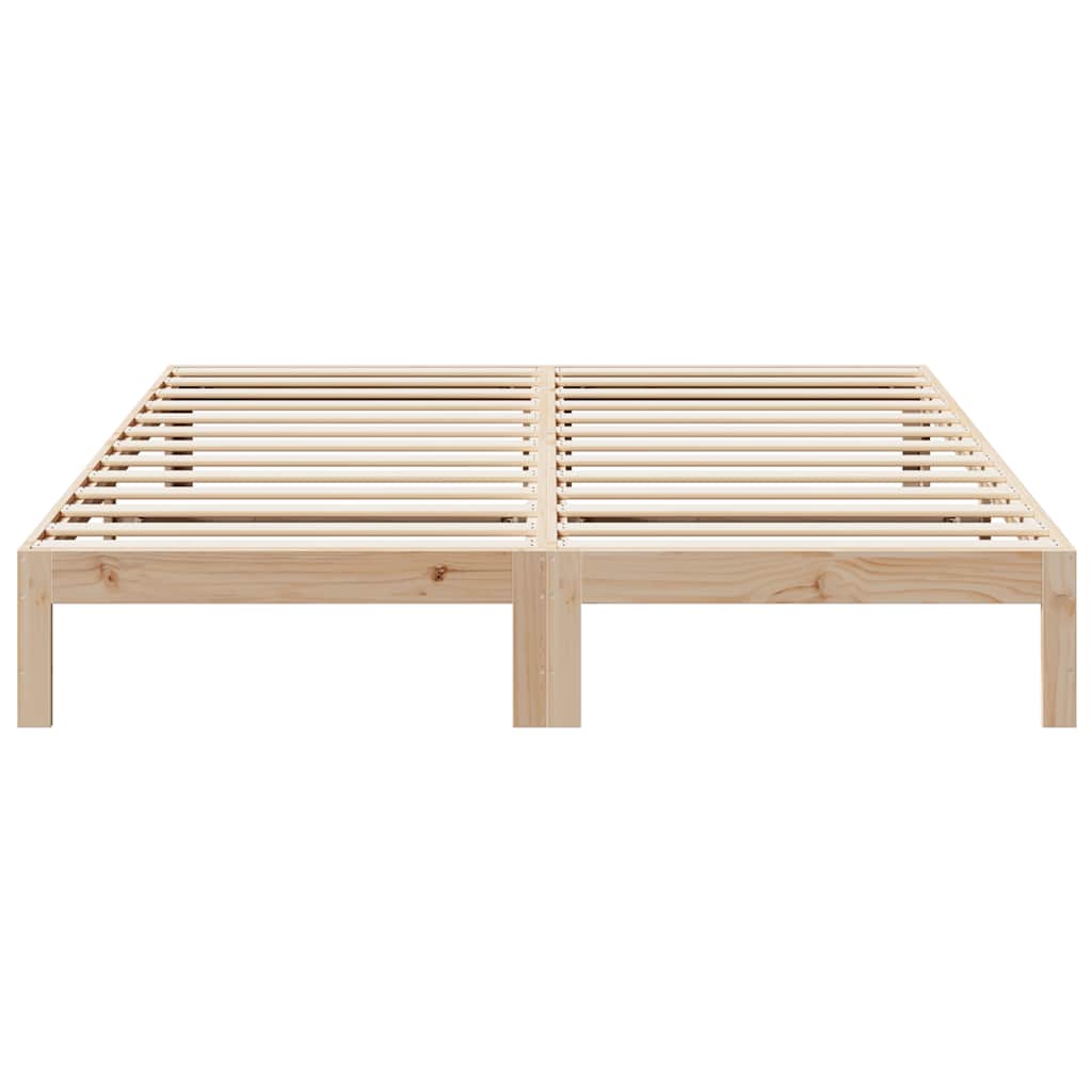 vidaXL Massivholzbett ohne Matratze 160x200 cm Kiefernholz