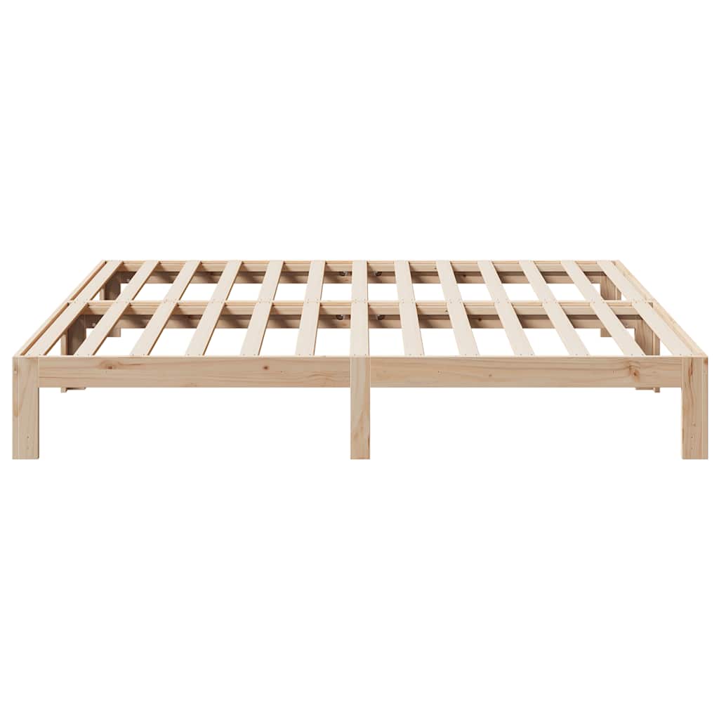 vidaXL Massivholzbett ohne Matratze 160x200 cm Kiefernholz