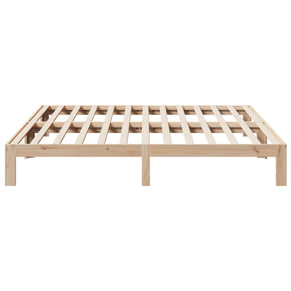 vidaXL Massivholzbett ohne Matratze 160x200 cm Kiefernholz