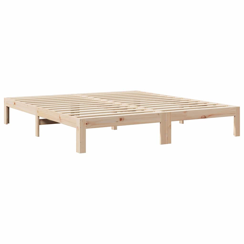 vidaXL Massivholzbett ohne Matratze 160x200 cm Kiefernholz