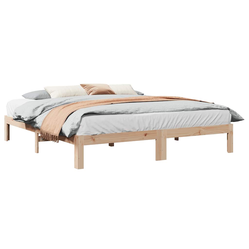vidaXL Massivholzbett ohne Matratze 160x200 cm Kiefernholz