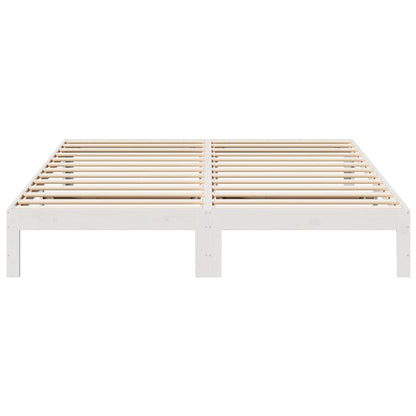 vidaXL Lit en bois massif sans matelas blanc 180x200 cm bois de pin