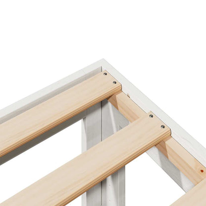 vidaXL Lit en bois massif sans matelas blanc 180x200 cm bois de pin