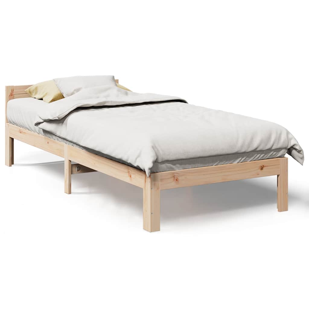 vidaXL Massivholzbett ohne Matratze 80x200 cm Kiefernholz
