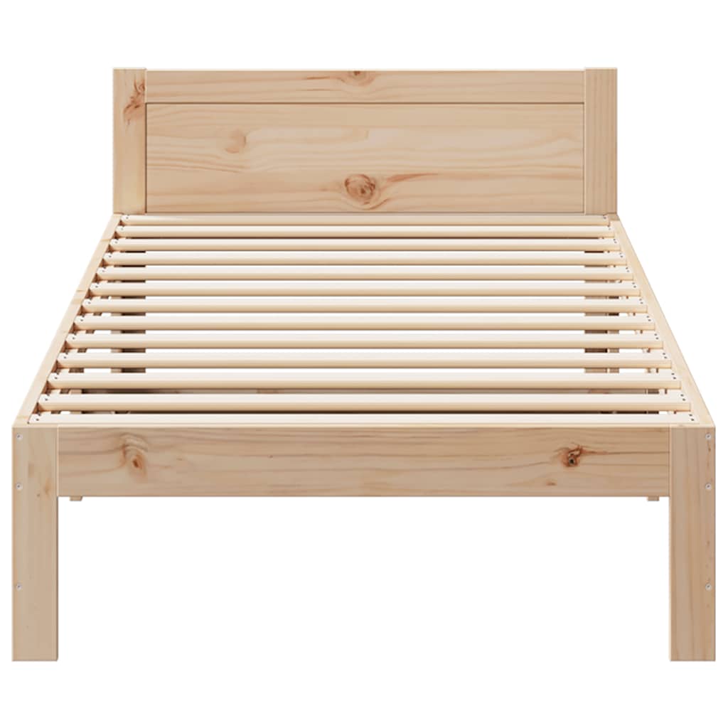 vidaXL Massivholzbett ohne Matratze 80x200 cm Kiefernholz