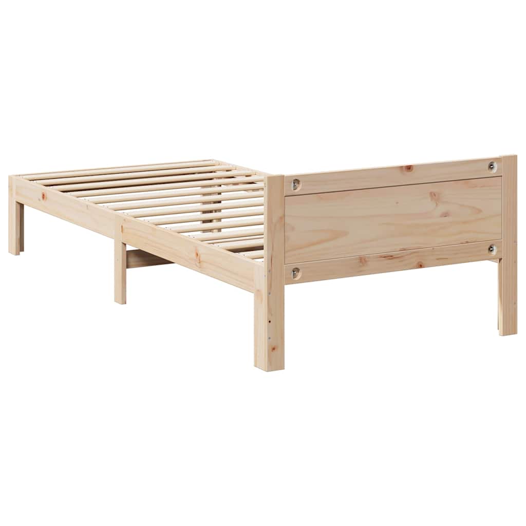 vidaXL Massivholzbett ohne Matratze 80x200 cm Kiefernholz