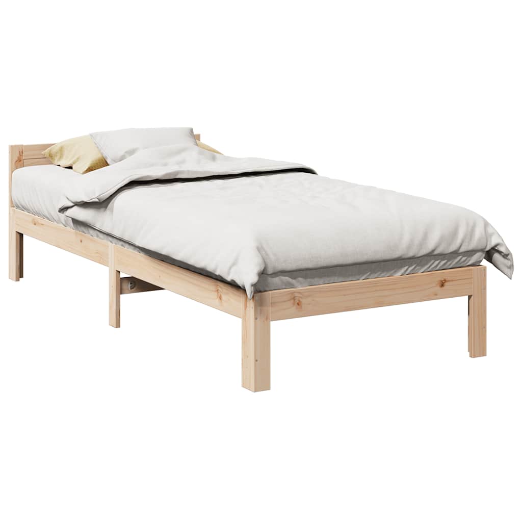 vidaXL Massivholzbett ohne Matratze 80x200 cm Kiefernholz