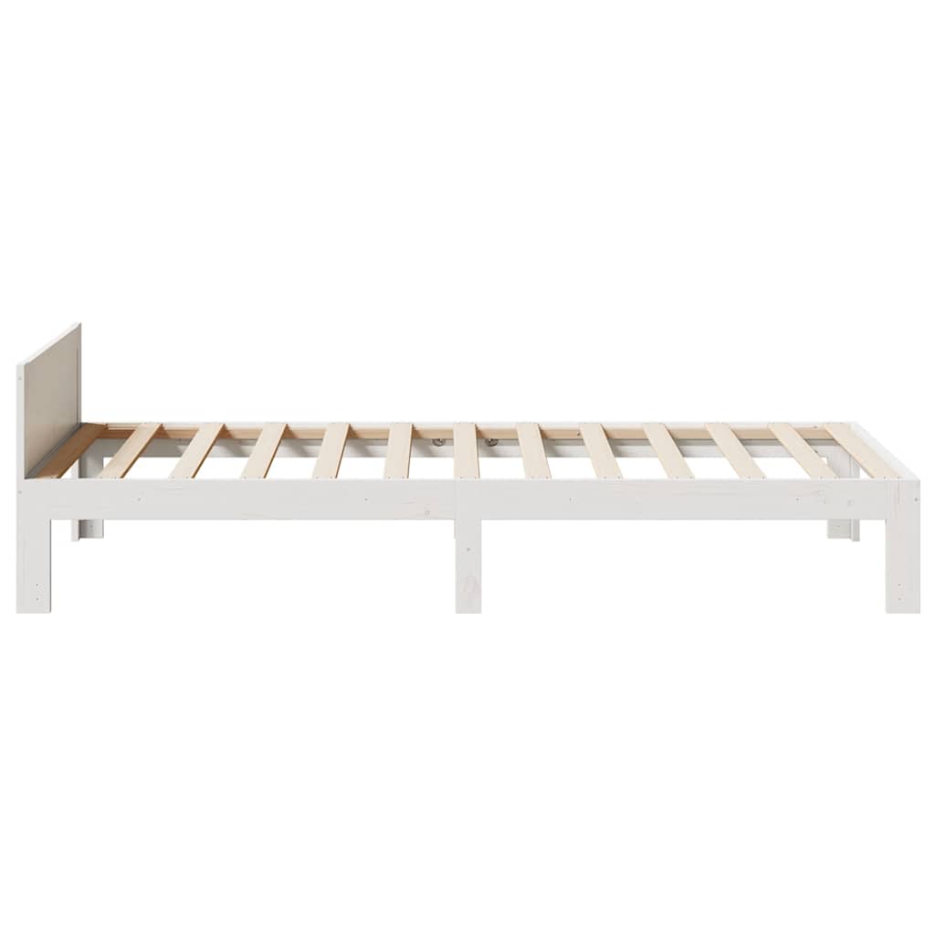 vidaXL Massivholzbett ohne Matratze Weiß 80x200 cm Kiefernholz
