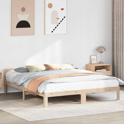 vidaXL Massivholzbett ohne Matratze 160x200 cm Kiefernholz