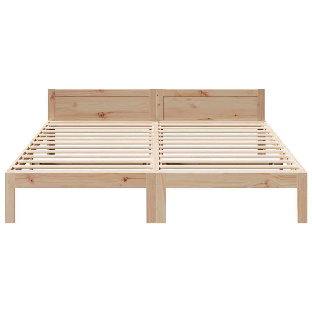 vidaXL Massivholzbett ohne Matratze 160x200 cm Kiefernholz