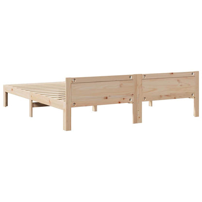 vidaXL Massivholzbett ohne Matratze 160x200 cm Kiefernholz