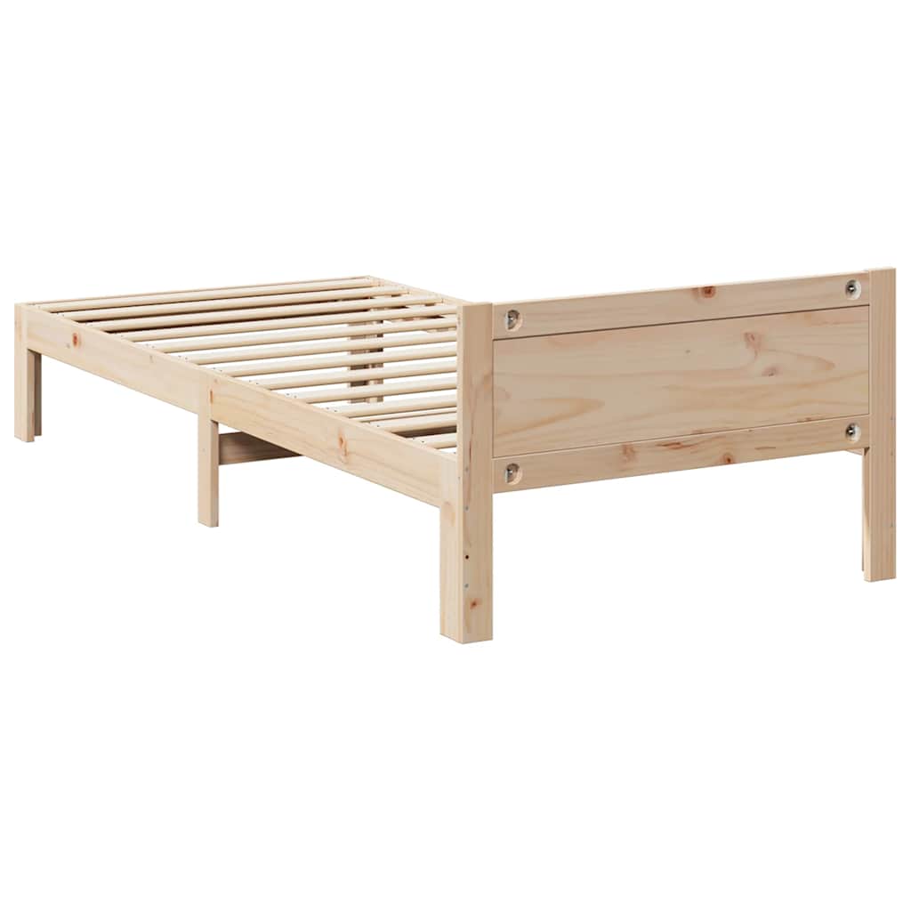 vidaXL Massivholzbett ohne Matratze 90x200 Kiefernholz