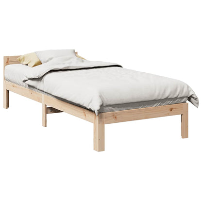 vidaXL Massivholzbett ohne Matratze 90x200 Kiefernholz