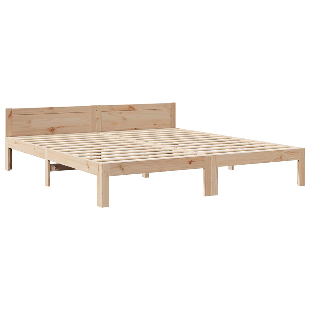 vidaXL Massivholzbett ohne Matratze 180x200 Kiefernholz