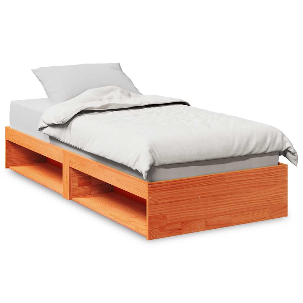 vidaXL Tagesbett ohne Matratze Wachsbraun 75x190 cm Massivholz Kiefer
