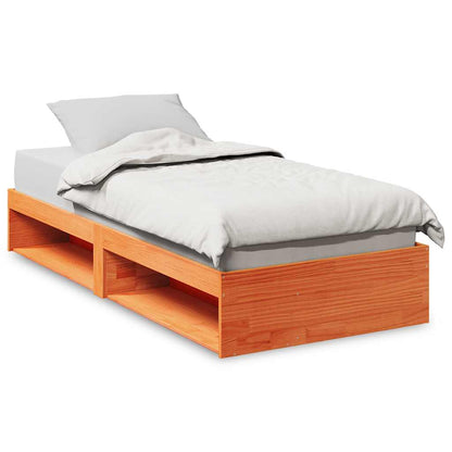 vidaXL Tagesbett ohne Matratze Wachsbraun 75x190 cm Massivholz Kiefer