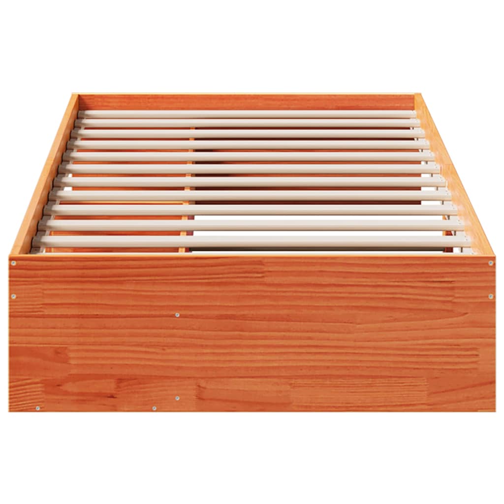 vidaXL Tagesbett ohne Matratze Wachsbraun 75x190 cm Massivholz Kiefer