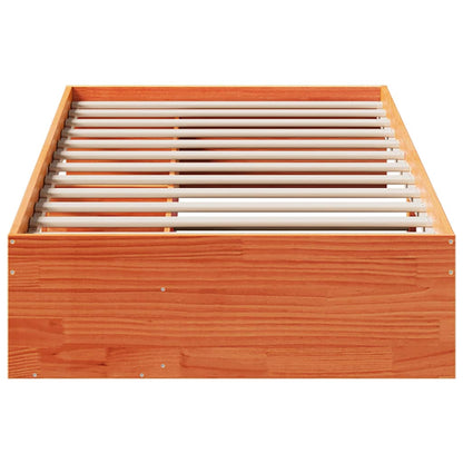 vidaXL Tagesbett ohne Matratze Wachsbraun 75x190 cm Massivholz Kiefer