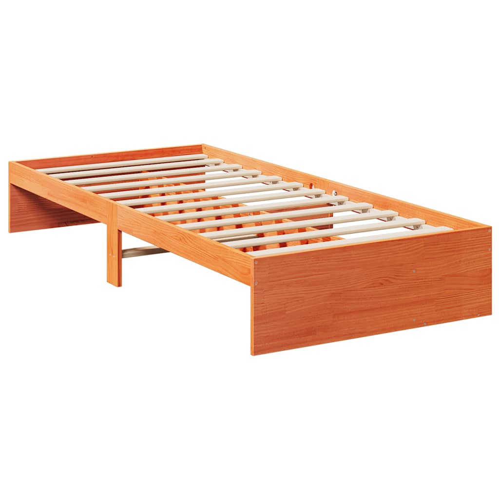 vidaXL Tagesbett ohne Matratze Wachsbraun 75x190 cm Massivholz Kiefer