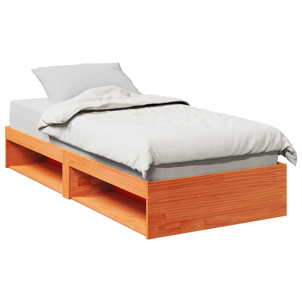 vidaXL Tagesbett ohne Matratze Wachsbraun 75x190 cm Massivholz Kiefer
