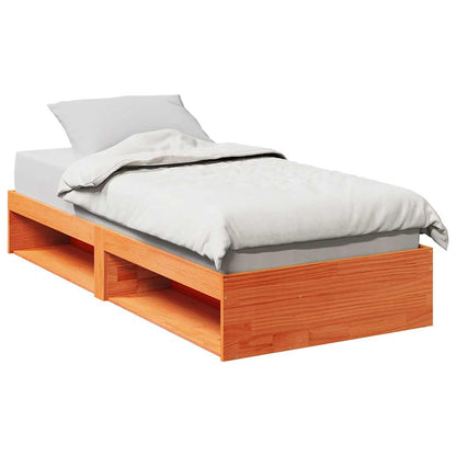 vidaXL Tagesbett ohne Matratze Wachsbraun 75x190 cm Massivholz Kiefer