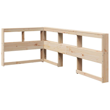 vidaXL Kopfteil mit Bücherregal L-Form 80 cm Massivholz Kiefer